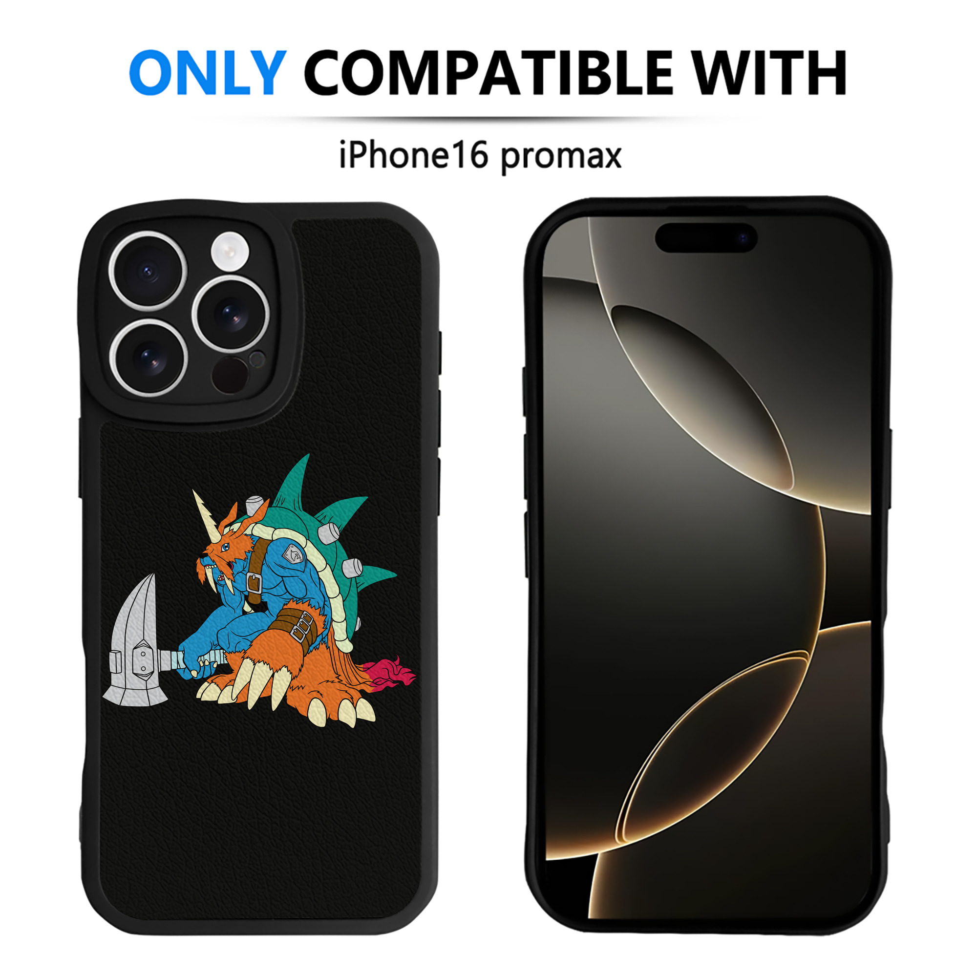（画像用） Digimon デジタルモンスター/デジモン 【iPhone 16シリーズ対応】シリコンスマホケース（レザー調） 材質：シリコン